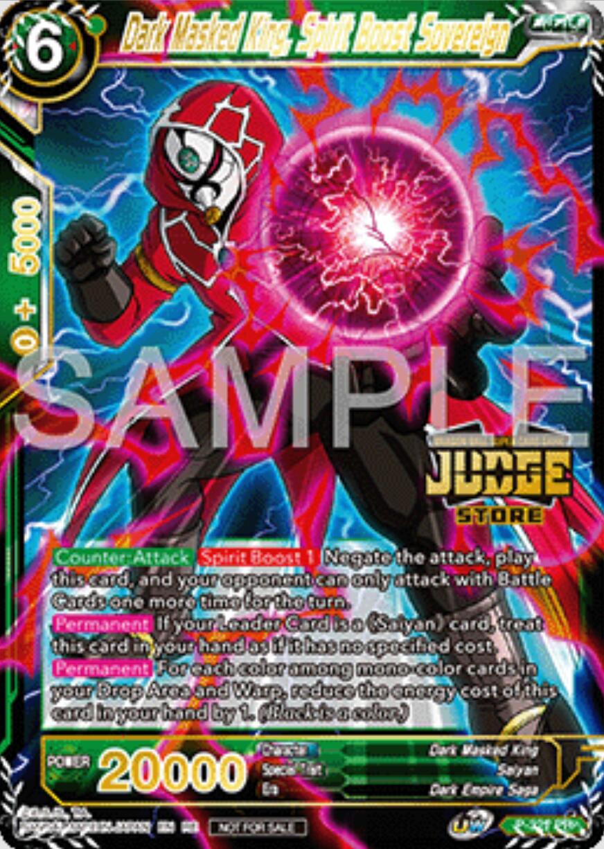 Dark Masked King, Spirit Boost Sovereign (Judge Pack Vol.16) (Store) (P-321) [Tournament Promotion Cards] | Shuffle n Cut Hobbies & Games