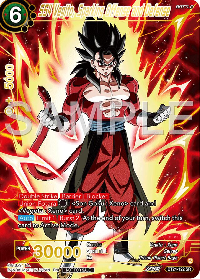 SS4 Vegito, Sparking Offense and Defense (Championship 2024 Finals Pack) (Gold Stamped) (BT24-122) [Tournament Promotion Cards] | Shuffle n Cut Hobbies & Games