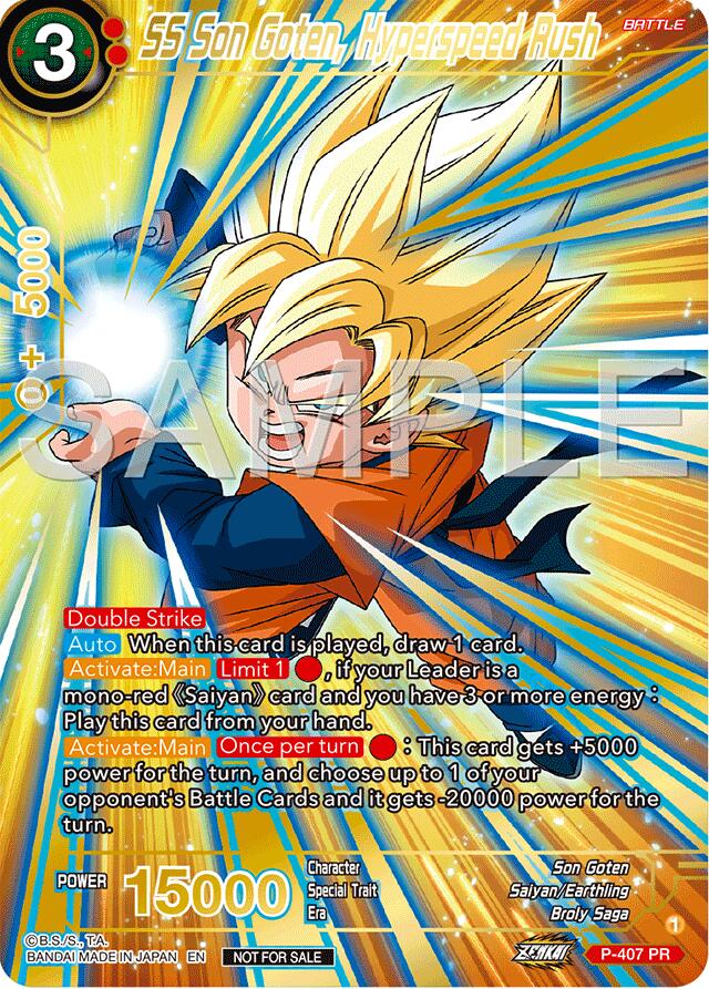 SS Son Goten, Hyperspeed Rush (Championship 2024 Finals Pack) (Gold Stamped) (P-407) [Tournament Promotion Cards] | Shuffle n Cut Hobbies & Games