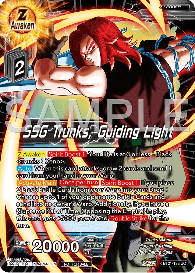 SSG Trunks, Guiding Light (Championship 2024 Finals Zenkai Pack) (BT21-133) [Tournament Promotion Cards] | Shuffle n Cut Hobbies & Games