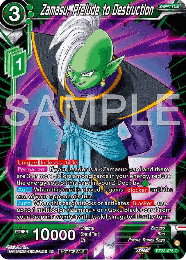 Zamasu, Prelude to Destruction (Championship 2024 Finals Zenkai Pack) (BT23-075) [Tournament Promotion Cards] | Shuffle n Cut Hobbies & Games