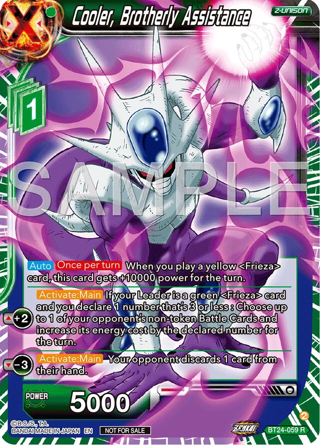 Cooler, Brotherly Assistance (Championship 2024 Finals Zenkai Pack) (BT24-059) [Tournament Promotion Cards] | Shuffle n Cut Hobbies & Games