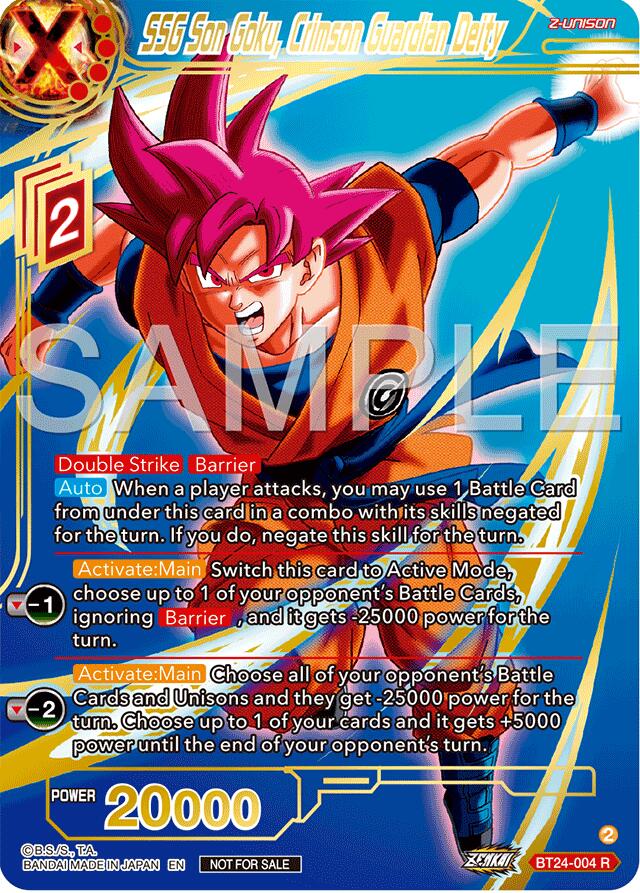 SSG Son Goku, Crimson Guardian Deity (Championship 2024 Finals Zenkai Pack) (Gold Stamped) (BT24-004) [Tournament Promotion Cards] | Shuffle n Cut Hobbies & Games