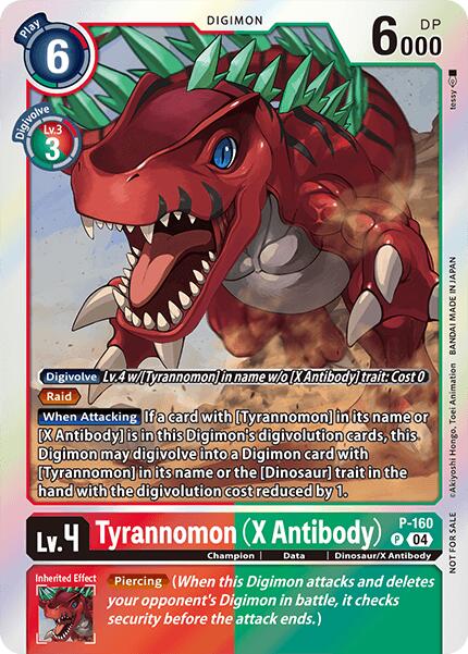 Tyrannomon [P-160] (X Antibody) (-Chain of Liberation- Upgrade Pack [Chain of Liberation Promos] | Shuffle n Cut Hobbies & Games