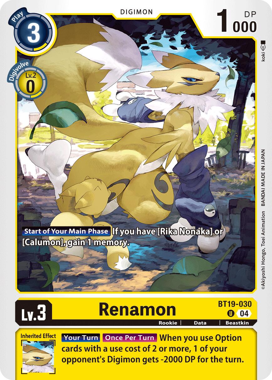 Renamon [BT19-030] [Release Special Booster Ver.2.5] | Shuffle n Cut Hobbies & Games