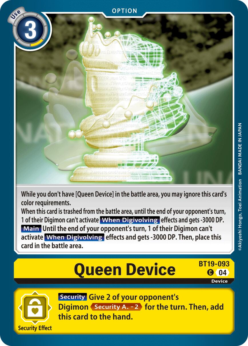 Queen Device [BT19-093] [Release Special Booster Ver.2.5] | Shuffle n Cut Hobbies & Games