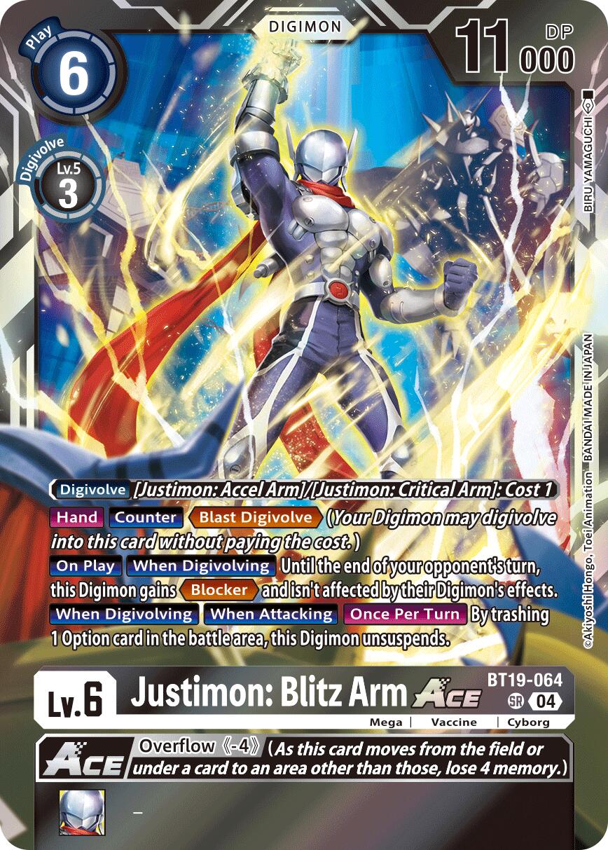 Justimon: Blitz Arm ACE [BT19-064] [Release Special Booster Ver.2.5] | Shuffle n Cut Hobbies & Games