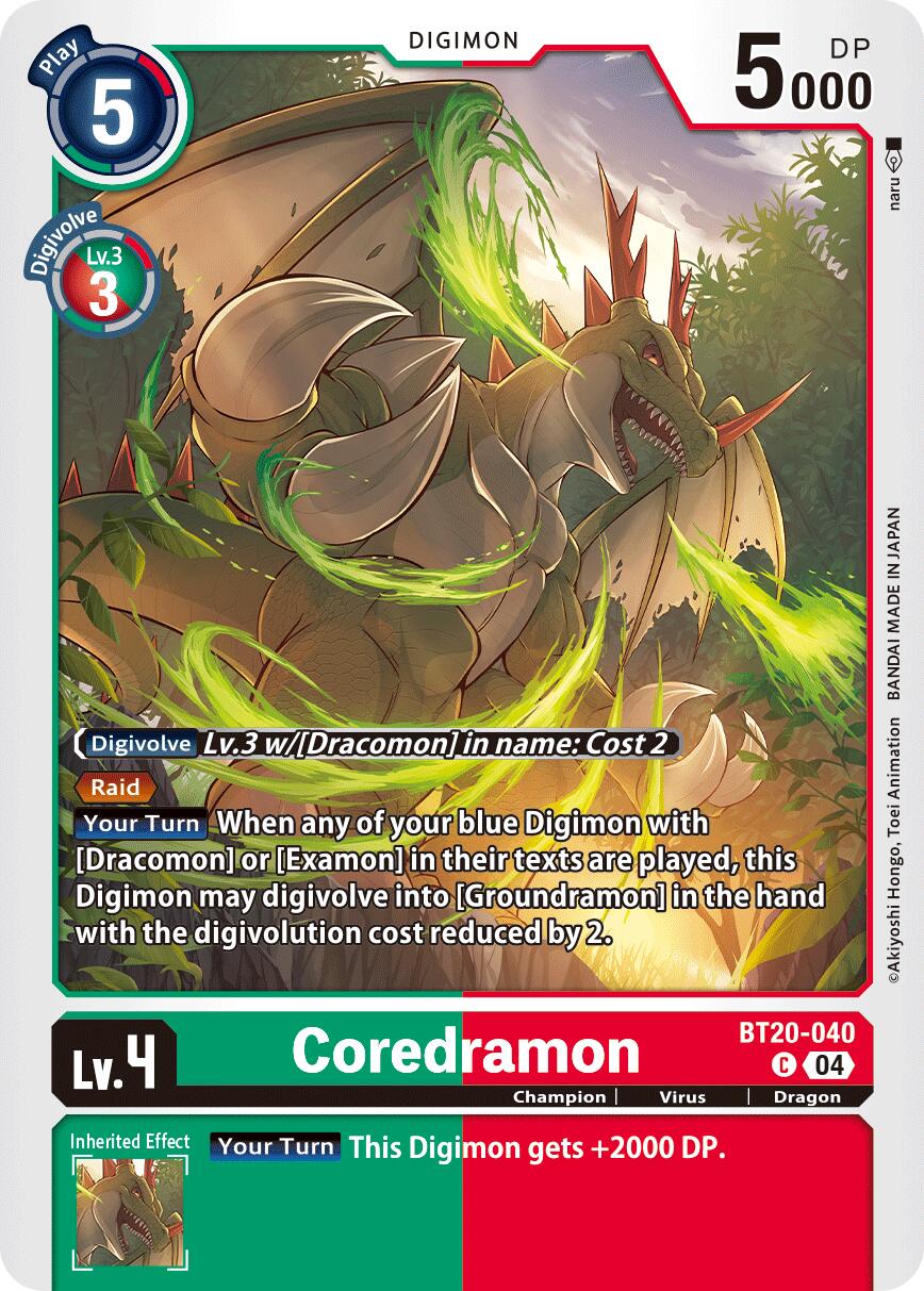 Coredramon [BT20-040] - BT20-040 [Release Special Booster Ver.2.5] | Shuffle n Cut Hobbies & Games