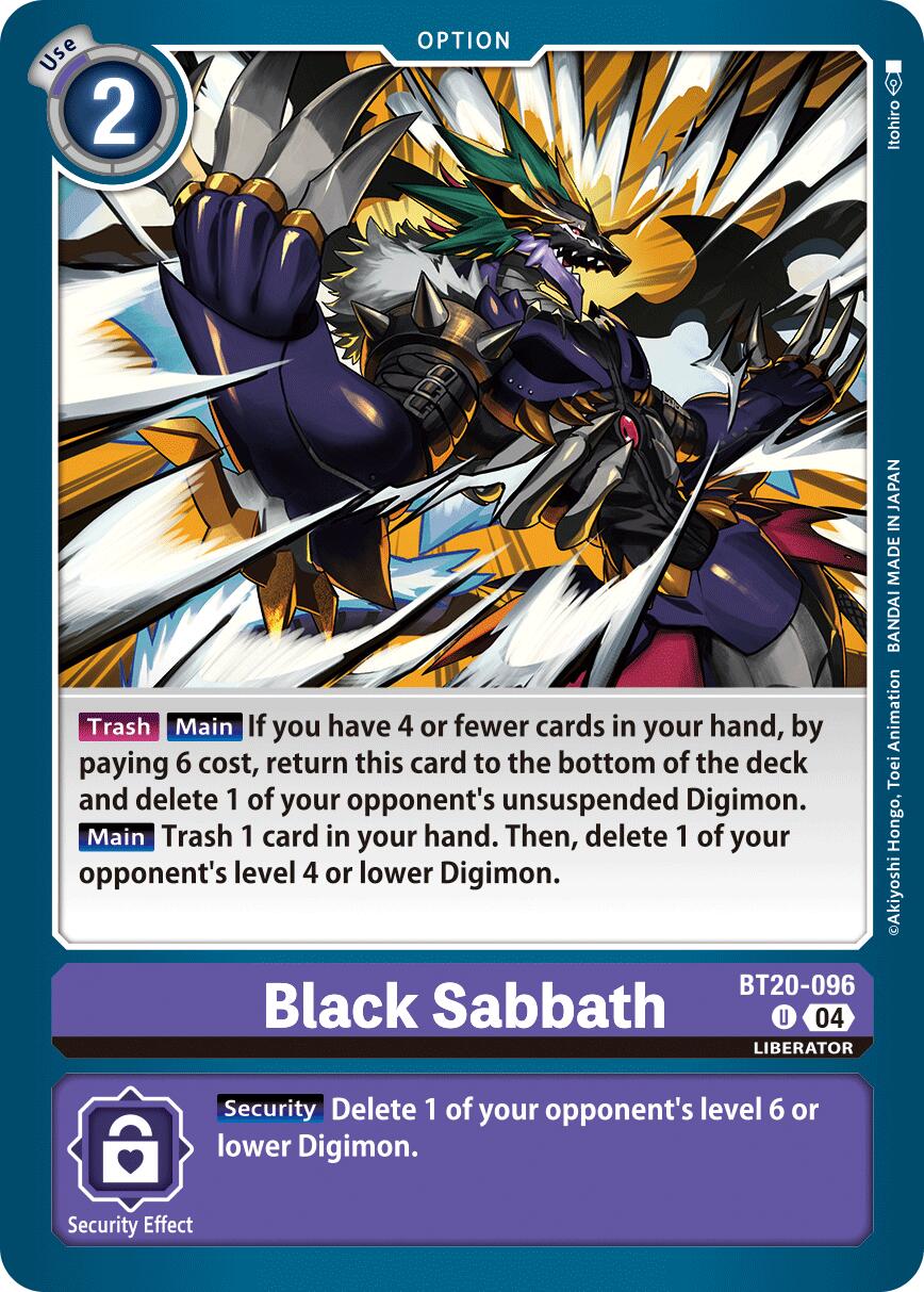 Black Sabbath [BT20-096] [Release Special Booster Ver.2.5] | Shuffle n Cut Hobbies & Games