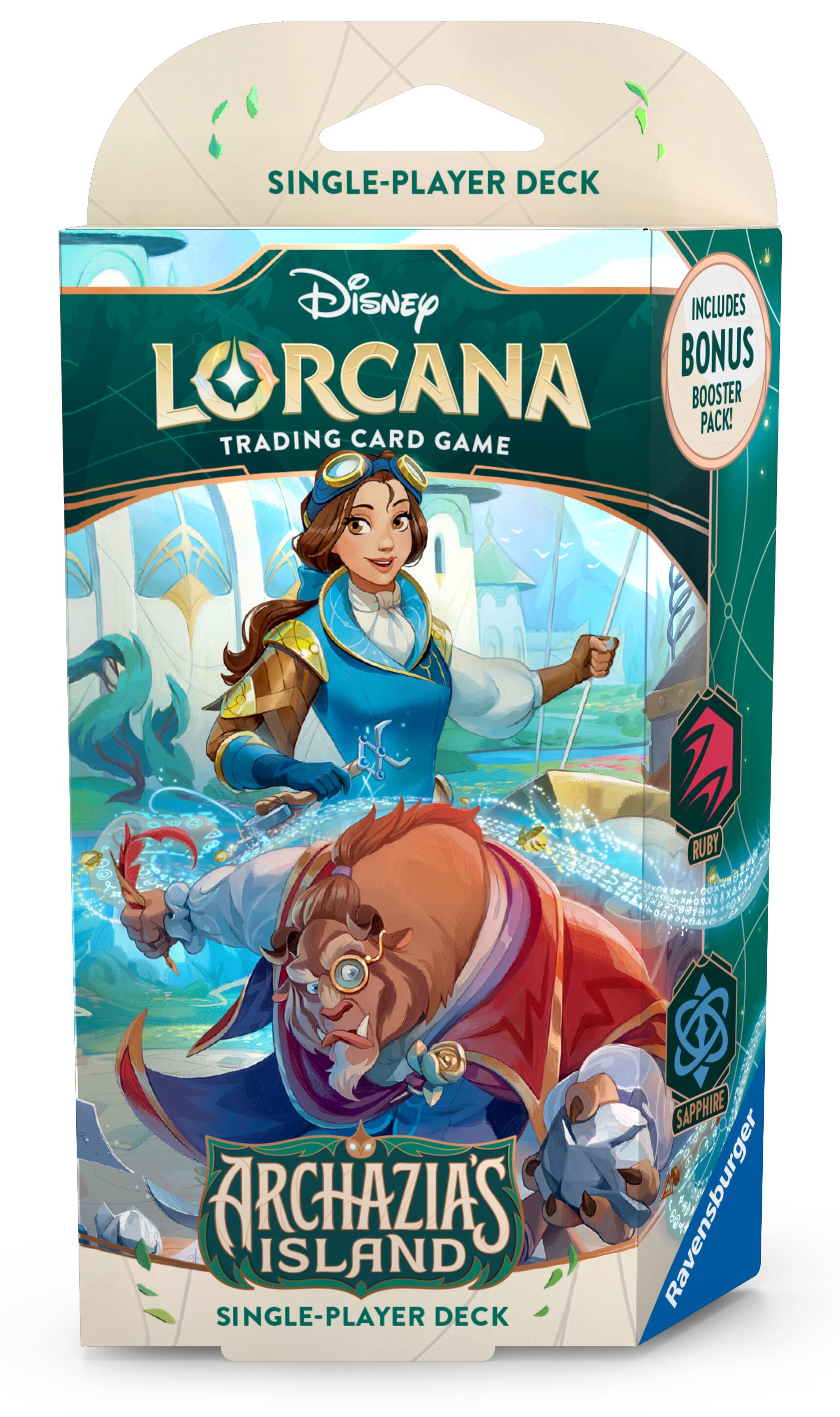 Disney Lorcana: Archazia's Island - Starter Deck (Ruby/Saphire) | Shuffle n Cut Hobbies & Games