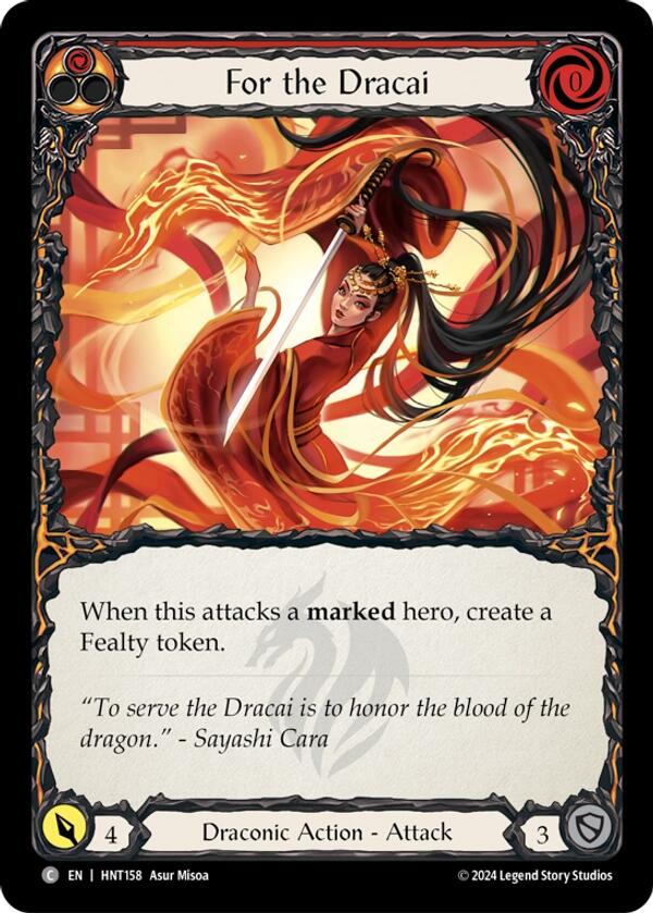 For the Dracai [HNT158] (The Hunted)  Rainbow Foil | Shuffle n Cut Hobbies & Games