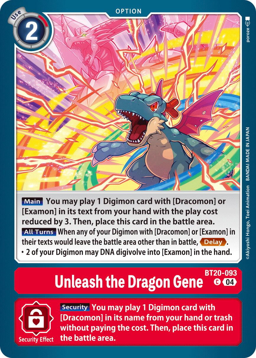 Unleash the Dragon Gene [BT20-093] [Release Special Booster Ver.2.5] | Shuffle n Cut Hobbies & Games