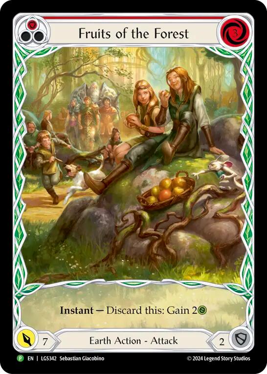 Fruits of the Forest (Red) [LGS342] (Promo)  Rainbow Foil | Shuffle n Cut Hobbies & Games