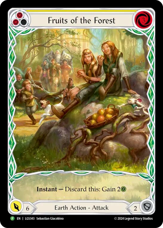 Fruits of the Forest (Yellow) [LGS343] (Promo)  Rainbow Foil | Shuffle n Cut Hobbies & Games