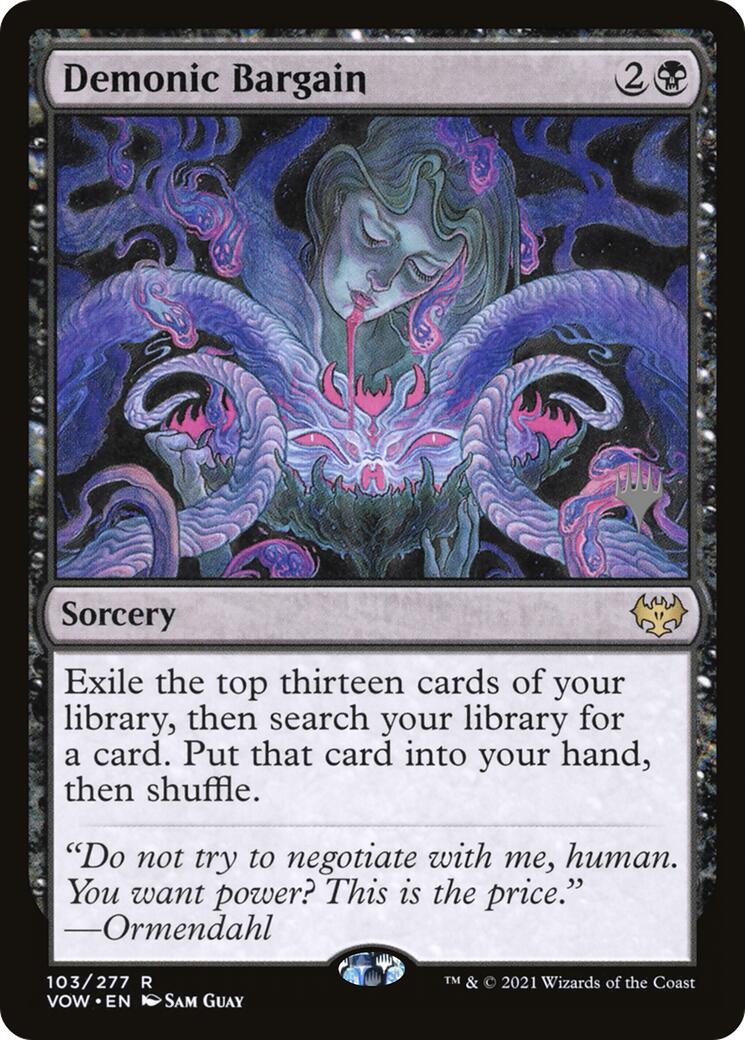 Demonic Bargain (Promo Pack) [Innistrad: Crimson Vow Promos] | Shuffle n Cut Hobbies & Games