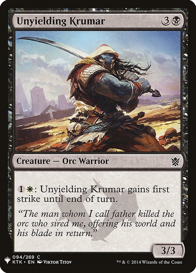 Unyielding Krumar [Mystery Booster] | Shuffle n Cut Hobbies & Games