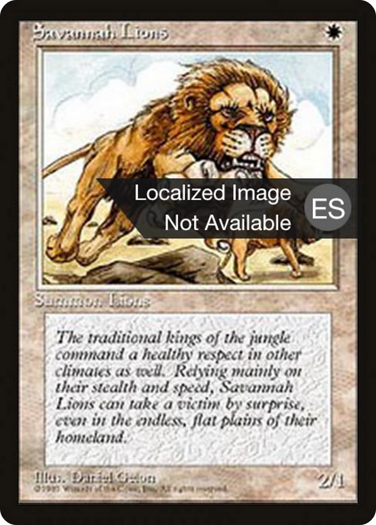 Savannah Lions [Fourth Edition Foreign Black Border] | Shuffle n Cut Hobbies & Games