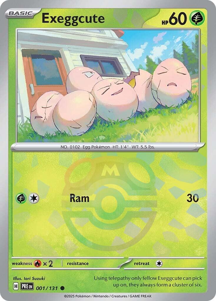 Exeggcute (001/131) (Master Ball Pattern) [Scarlet & Violet: Prismatic Evolutions] | Shuffle n Cut Hobbies & Games