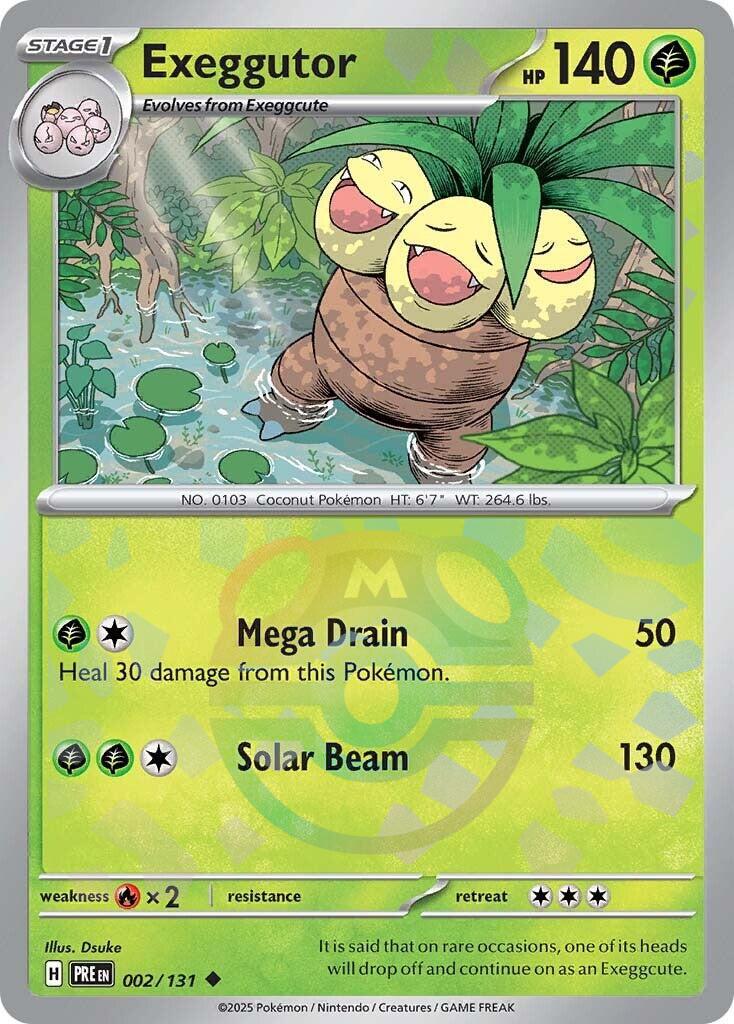 Exeggutor (002/131) (Master Ball Pattern) [Scarlet & Violet: Prismatic Evolutions] | Shuffle n Cut Hobbies & Games