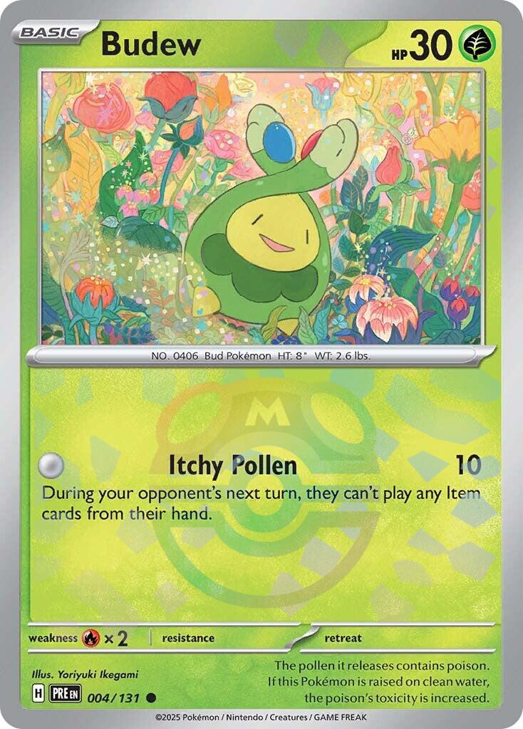 Budew (004/131) (Master Ball Pattern) [Scarlet & Violet: Prismatic Evolutions] | Shuffle n Cut Hobbies & Games