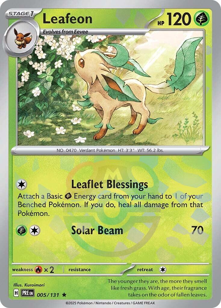 Leafeon (005/131) (Master Ball Pattern) [Scarlet & Violet: Prismatic Evolutions] | Shuffle n Cut Hobbies & Games