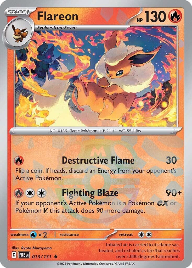 Flareon (013/131) (Master Ball Pattern) [Scarlet & Violet: Prismatic Evolutions] | Shuffle n Cut Hobbies & Games