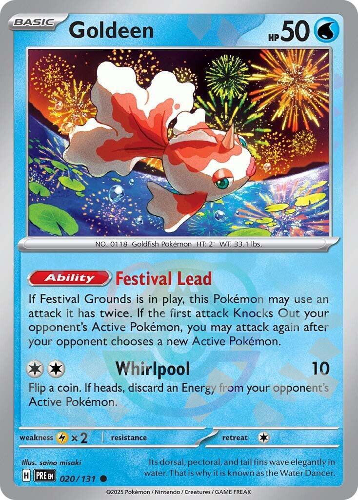 Goldeen (020/131) (Master Ball Pattern) [Scarlet & Violet: Prismatic Evolutions] | Shuffle n Cut Hobbies & Games