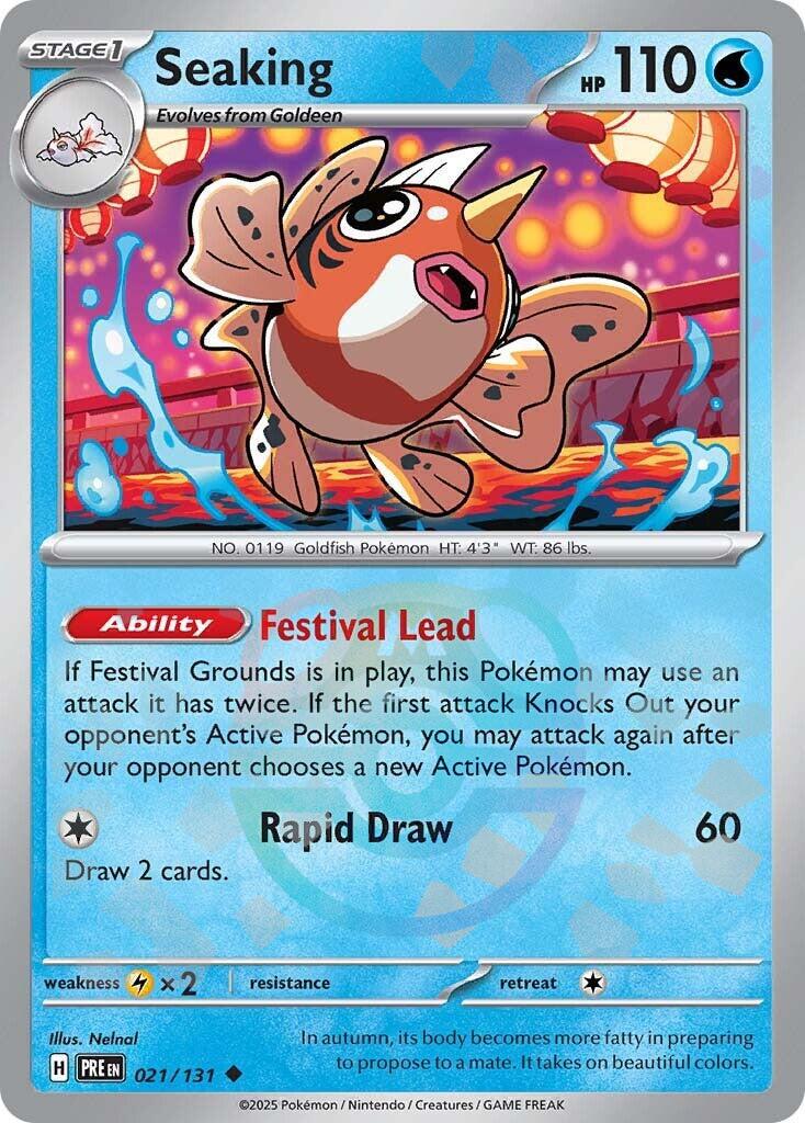 Seaking (021/131) (Master Ball Pattern) [Scarlet & Violet: Prismatic Evolutions] | Shuffle n Cut Hobbies & Games
