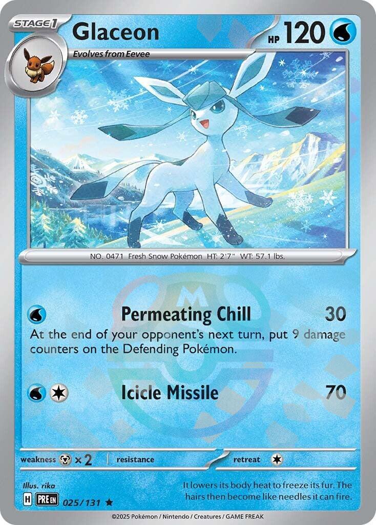 Glaceon (025/131) (Master Ball Pattern) [Scarlet & Violet: Prismatic Evolutions] | Shuffle n Cut Hobbies & Games