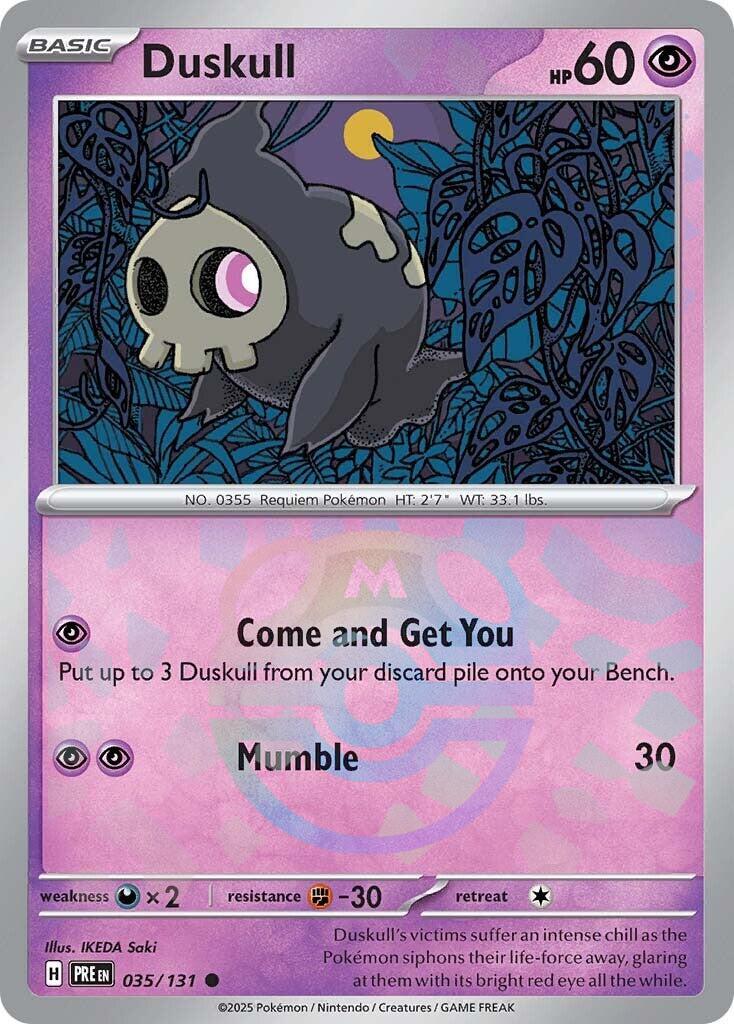 Duskull (035/131) (Master Ball Pattern) [Scarlet & Violet: Prismatic Evolutions] | Shuffle n Cut Hobbies & Games