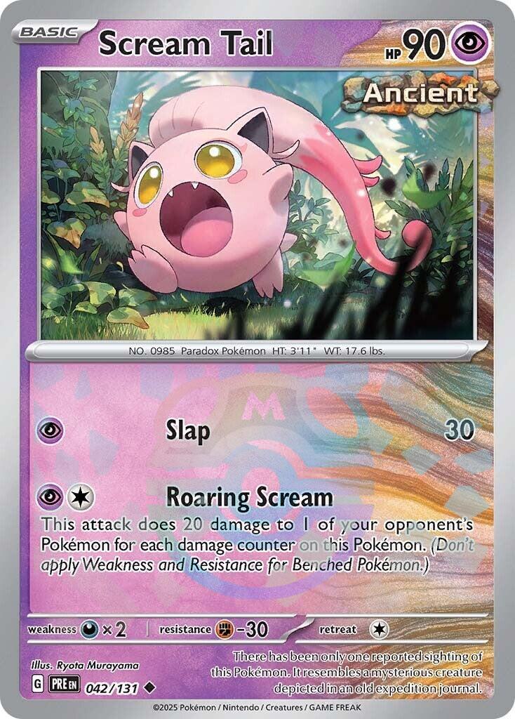 Scream Tail (042/131) (Master Ball Pattern) [Scarlet & Violet: Prismatic Evolutions] | Shuffle n Cut Hobbies & Games