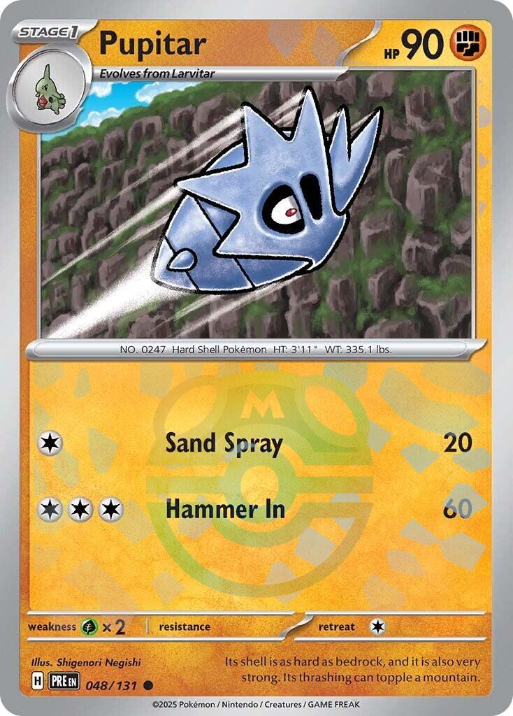 Pupitar (048/131) (Master Ball Pattern) [Scarlet & Violet: Prismatic Evolutions] | Shuffle n Cut Hobbies & Games