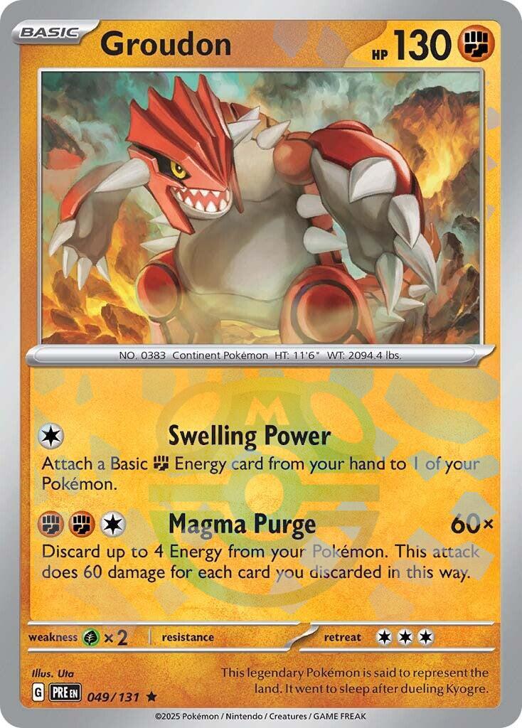 Groudon (049/131) (Master Ball Pattern) [Scarlet & Violet: Prismatic Evolutions] | Shuffle n Cut Hobbies & Games