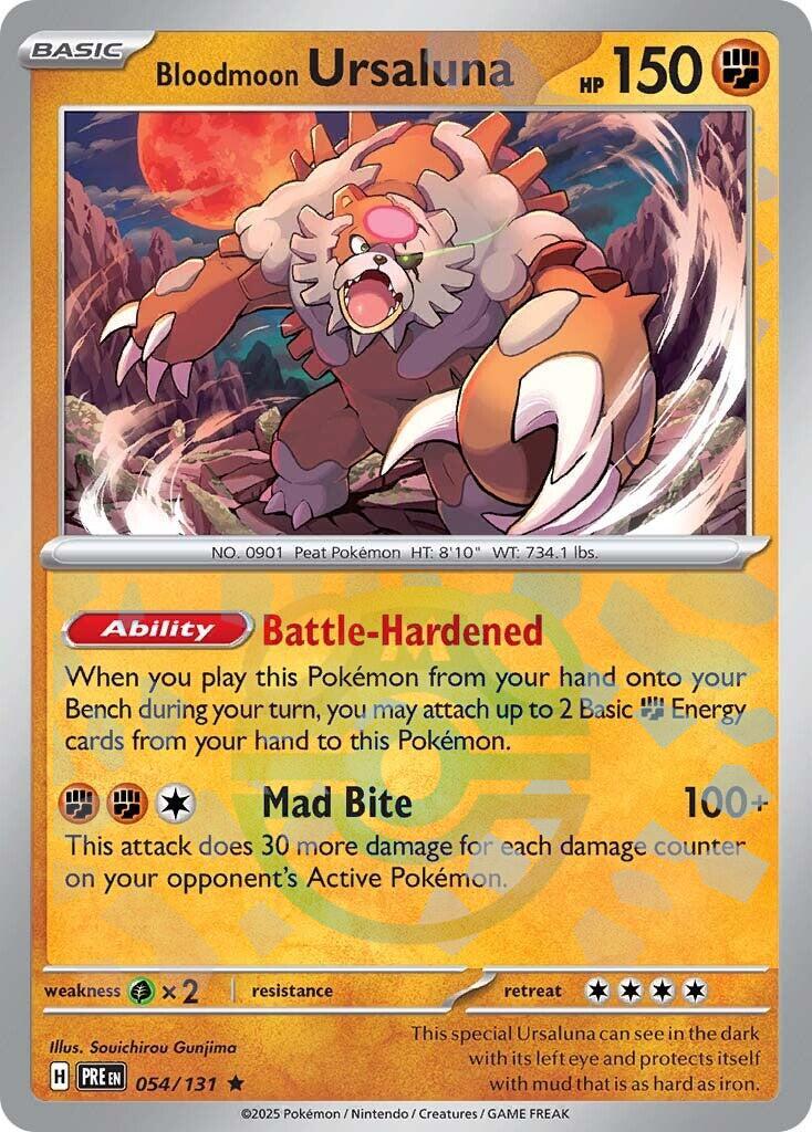 Bloodmoon Ursaluna (054/131) (Master Ball Pattern) [Scarlet & Violet: Prismatic Evolutions] | Shuffle n Cut Hobbies & Games