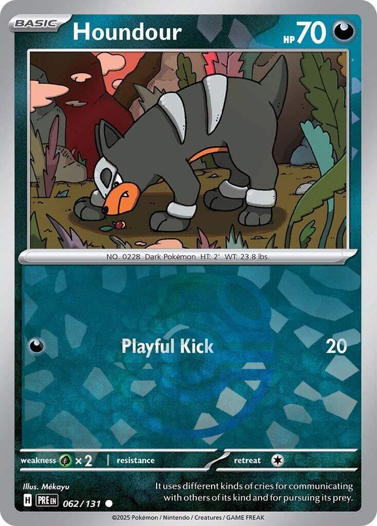 Houndour (062/131) (Master Ball Pattern) [Scarlet & Violet: Prismatic Evolutions] | Shuffle n Cut Hobbies & Games