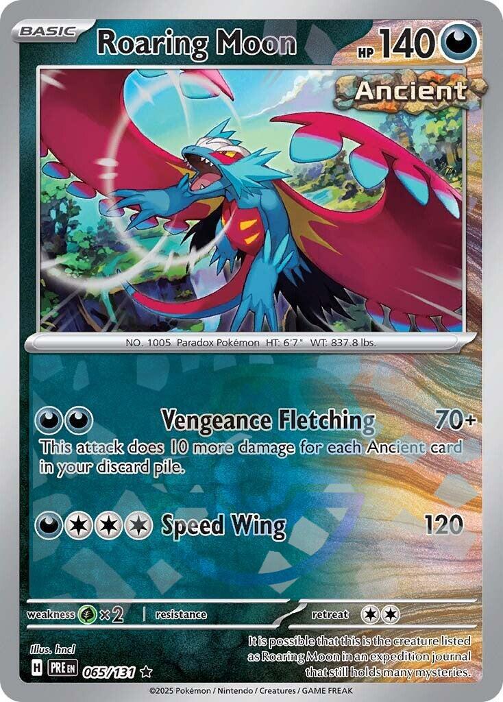 Roaring Moon (065/131) (Master Ball Pattern) [Scarlet & Violet: Prismatic Evolutions] | Shuffle n Cut Hobbies & Games