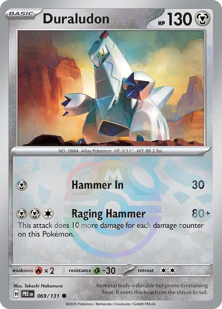 Duraludon (069/131) (Master Ball Pattern) [Scarlet & Violet: Prismatic Evolutions] | Shuffle n Cut Hobbies & Games