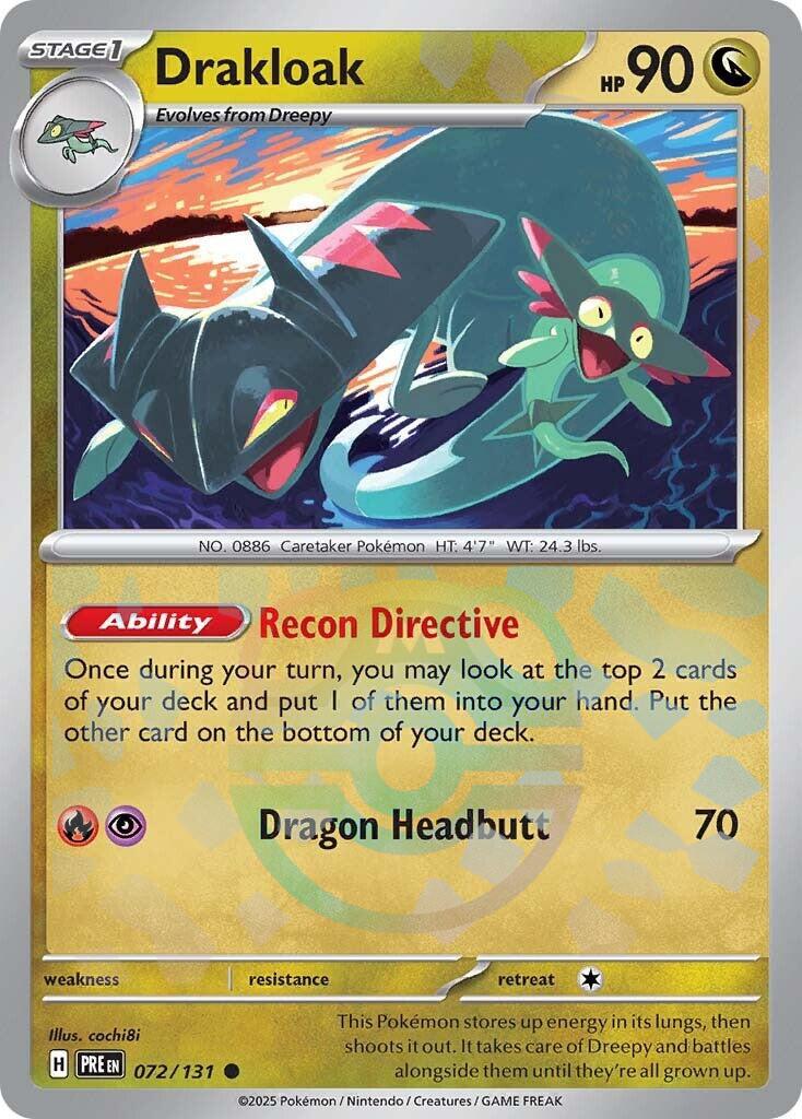 Drakloak (072/131) (Master Ball Pattern) [Scarlet & Violet: Prismatic Evolutions] | Shuffle n Cut Hobbies & Games