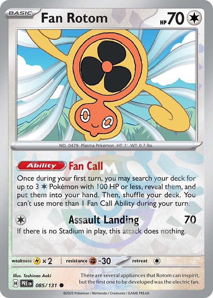 Fan Rotom (085/131) (Master Ball Pattern) [Scarlet & Violet: Prismatic Evolutions] | Shuffle n Cut Hobbies & Games