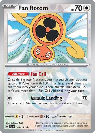 Fan Rotom (085/131) (Master Ball Pattern) [Scarlet & Violet: Prismatic Evolutions] | Shuffle n Cut Hobbies & Games