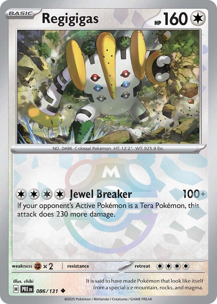 Regigigas (086/131) (Master Ball Pattern) [Scarlet & Violet: Prismatic Evolutions] | Shuffle n Cut Hobbies & Games