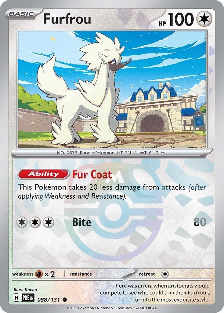 Furfrou (088/131) (Master Ball Pattern) [Scarlet & Violet: Prismatic Evolutions] | Shuffle n Cut Hobbies & Games