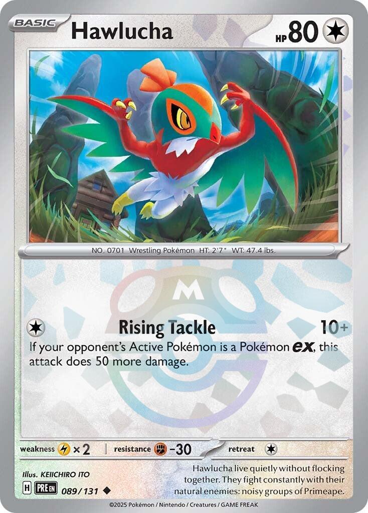 Hawlucha (089/131) (Master Ball Pattern) [Scarlet & Violet: Prismatic Evolutions] | Shuffle n Cut Hobbies & Games