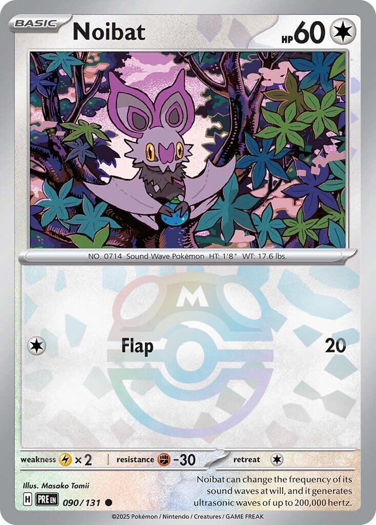 Noibat (090/131) (Master Ball Pattern) [Scarlet & Violet: Prismatic Evolutions] | Shuffle n Cut Hobbies & Games