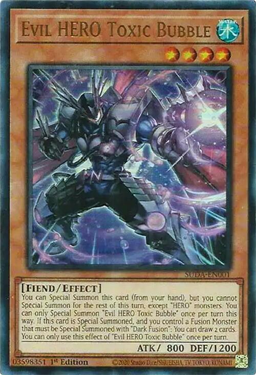 Evil HERO Toxic Bubble [SUDA-EN001] Ultra Rare | Shuffle n Cut Hobbies & Games