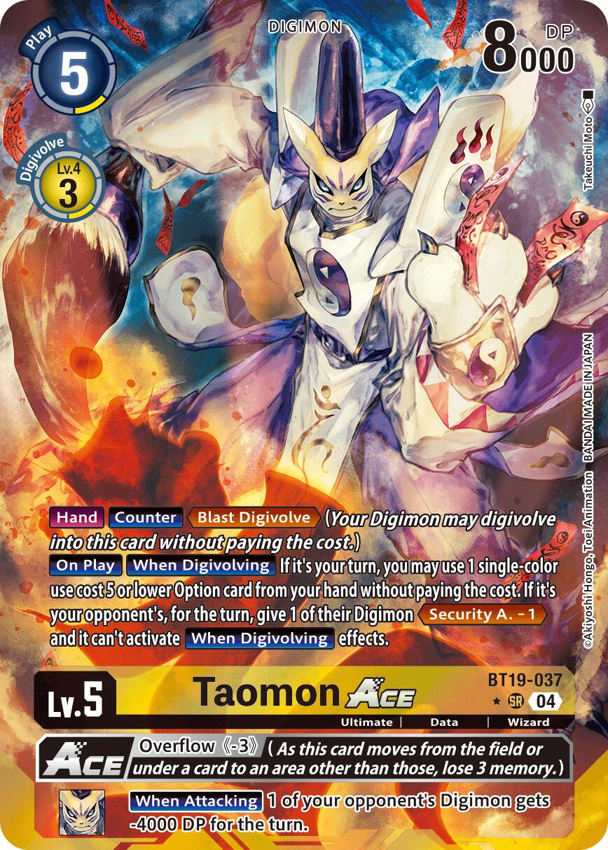 Taomon ACE [BT19-037] (Alternate Art) [Release Special Booster Ver.2.5] | Shuffle n Cut Hobbies & Games