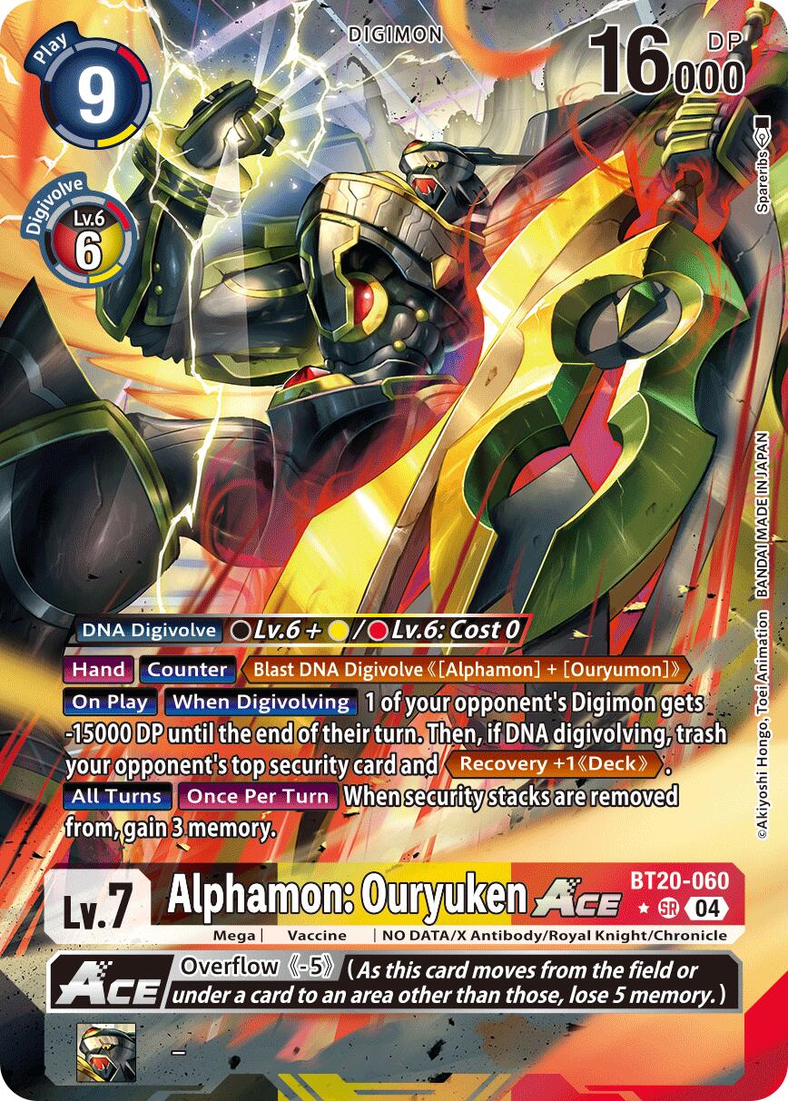 Alphamon: Ouryuken ACE [BT20-060] (Alternate Art) [Release Special Booster Ver.2.5] | Shuffle n Cut Hobbies & Games