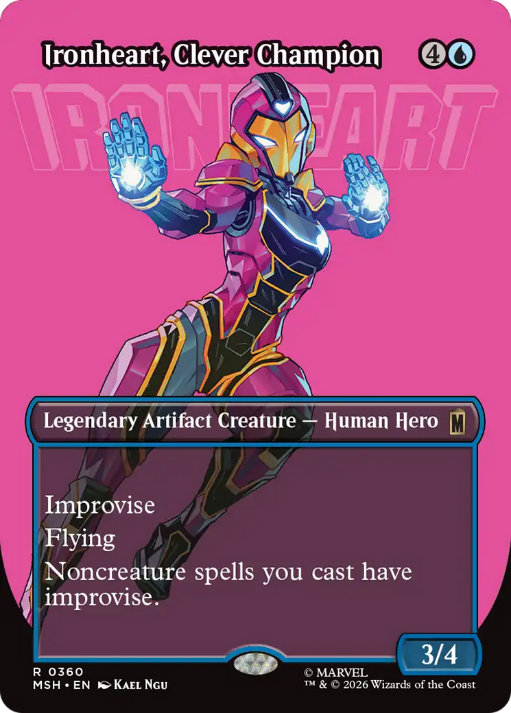 Ironheart, Clever Champion (Borderless) [Marvel Super Heroes] | Shuffle n Cut Hobbies & Games