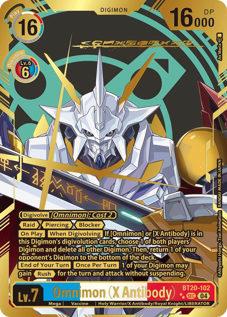 Omnimon [BT20-102] (X Antibody) (Textured) [Release Special Booster Ver.2.5] | Shuffle n Cut Hobbies & Games