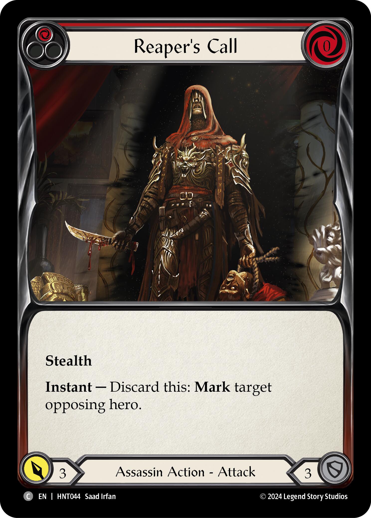 Reaper's Call (Red) [HNT044] (The Hunted)  Rainbow Foil | Shuffle n Cut Hobbies & Games